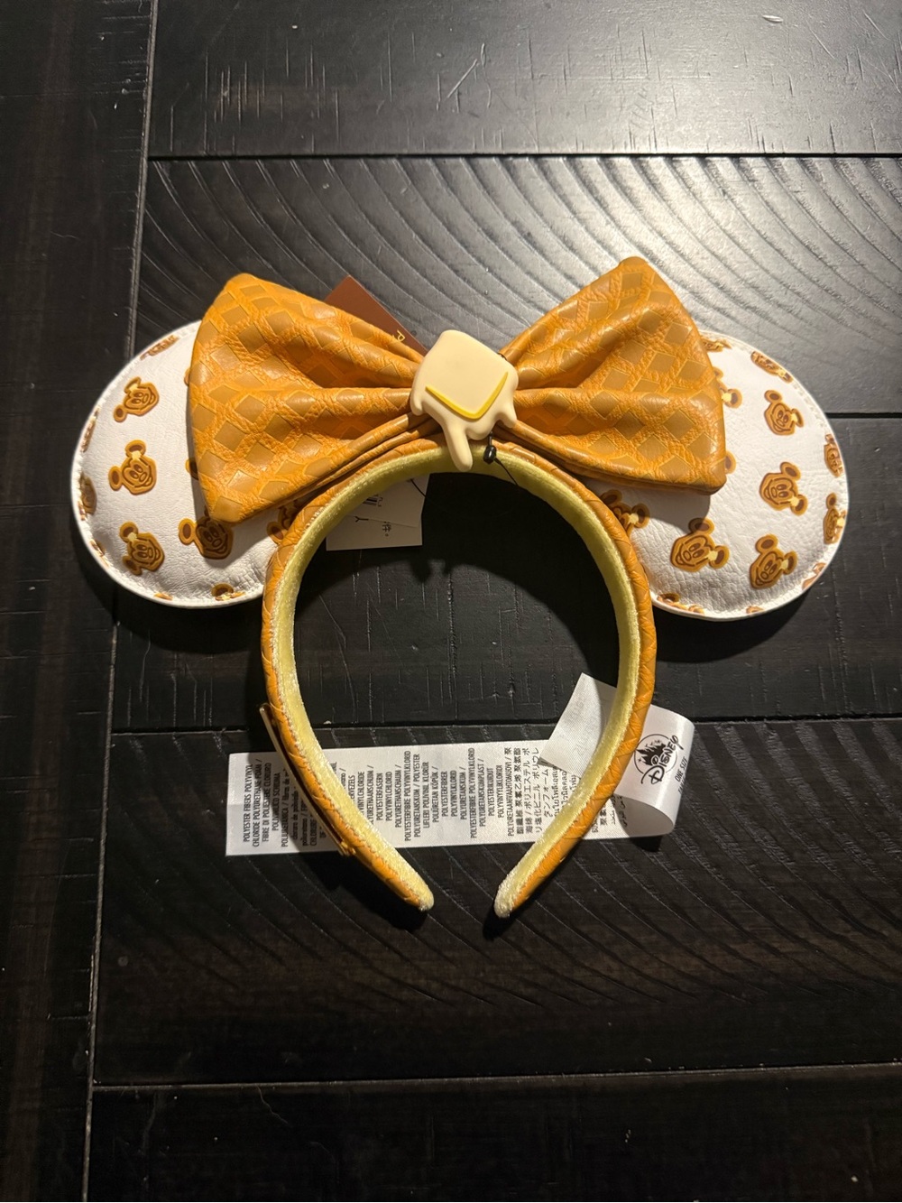 NWT Disney Parks Mickey Waffle Ears Headband -Rare